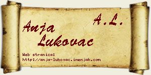 Anja Lukovac vizit kartica